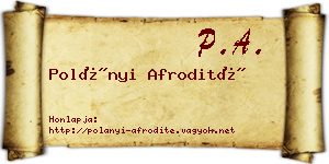 Polányi Afrodité névjegykártya